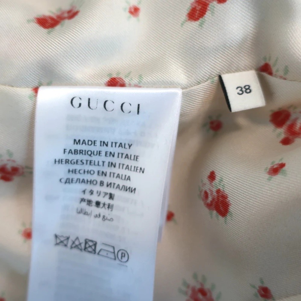 Gucci Sega Logo Tweed Blazer White/Navy Size 38 Single Breasted Jacket - Picture 9 of 12